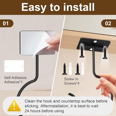 2 Packs Under Cabinet Banana Hooks, Foldable Magnetic Banana Holder with Strong Self-Adhesive & Screws for Extra Stability, Metal Banana Stand for Kitchen Counter – Black in Saudi Arabia