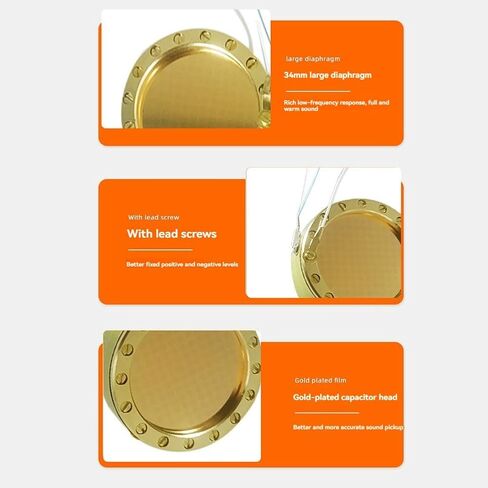 ميكروفون الحجاب الحاجز الأساسية كبسولة كبيرة الحجاب الحاجز مكثف ميكروفون الملحقات 34 مللي متر لتسجيل الاستوديو in Kuwait