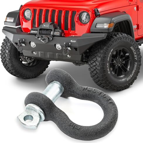 Quadratec 3/4" D-Ring Shackle - Galvanized Finish - 3/4" D-Rings with 7/8" Diameter Screw Pins - 4-3/4 Ton Working Load Limit - Fits Clevis Tabs Up to 1.25" Thick - Heavy Duty Steel in Saudi Arabia