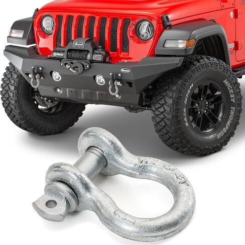 Quadratec 5/8" D-Ring Shackle - Yellow Powder Coat Finish - 5/8" D-Rings with 3/4" Diameter Screw Pins - 3-1/4 Ton Working Load Limit - Fits Clevis Tabs Up to 1" Thick - Heavy Duty Steel in Saudi Arabia