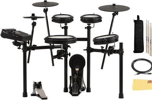 Roland TD516 V-Drums Electronic Drum Kit Bundle with Audio Cable, Drumsticks, Drumstick Bag, and Austin Bazaar Polishing Cloth in Saudi Arabia