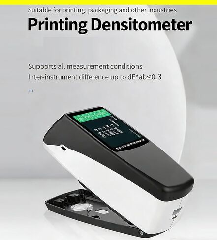 Printing Densitometer Digital Color Density Meter with ISO Standards 3.5 Inch Full Color Screen Aperture Φ2mm/5mm for Printing Industry Packaging Material Color Density Reflectivity Testing in Saudi Arabia
