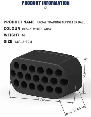 مجموعة من 6 أدوات تمرين الفك (أسود وأبيض ورمادي) - مجموعة تدريب الفك من السيليكون، مكعبات مضغ لتمرين عضلات الوجه لتمارين الفك والوجه، ملحقات اللياقة البدنية المحمولة in Kuwait