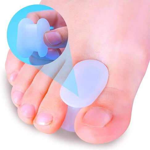 Povihome 10 Pack Toe Spacers Separators, Bunion Corrector Gel Orthotics (1/2'' Thick) for Bunion, Overlapping Toes - L Size in Kuwait
