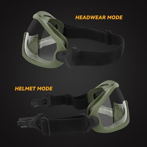 نظارات Qavctw Airsoft مضادة للضباب، نظارات رياضية خارجية تناسب معظم الخوذات، نظارات عسكرية تكتيكية للألعاب الرياضية والرماية in Kuwait