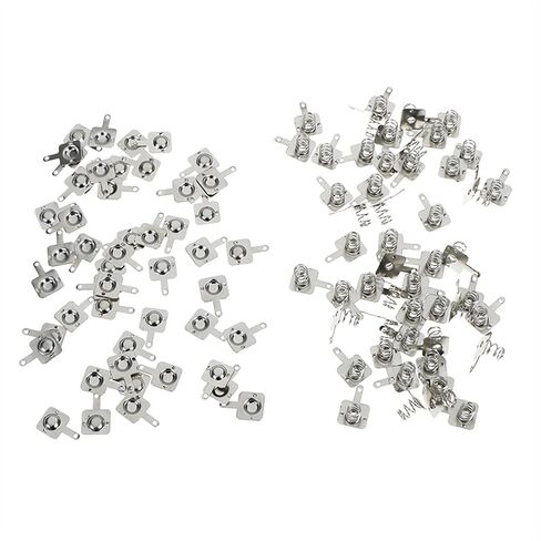 Lkq-Compression Spring Positive and Negative Replacement Metal Batteries Spring Contact Plate Silver for AA Batteries,10.5 * 9.5MM, 50PCS, Sturdy Multipurpose in Kuwait