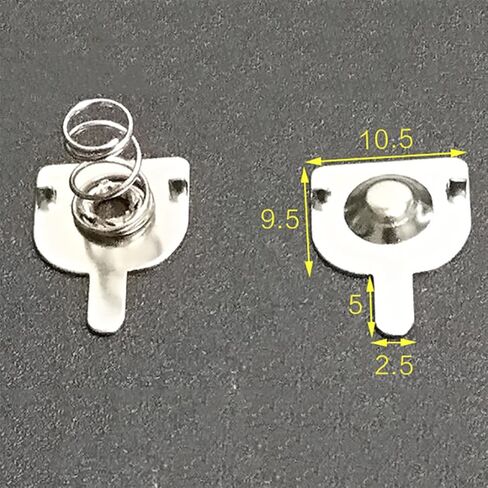 Lkq-Compression Spring Positive and Negative Replacement Metal Batteries Spring Contact Plate Silver for AA Batteries,10.5 * 9.5MM, 50PCS, Sturdy Multipurpose in Kuwait