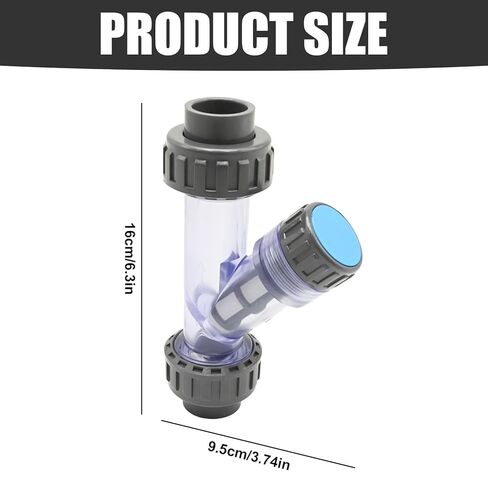 3/4inch Standard Pipeline Y-Filter, PVC Glue Filter Valve, DN25 Y-Filter for Water Oil Gas Y Strainer (1 pcs Set) in Kuwait