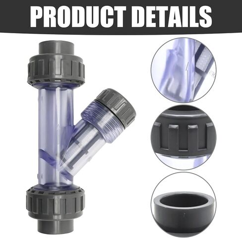 3/4inch Standard Pipeline Y-Filter, PVC Glue Filter Valve, DN25 Y-Filter for Water Oil Gas Y Strainer (1 pcs Set) in Kuwait