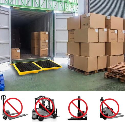 صينية احتواء انسكابات أسطوانة الزيت سعة 2.6 جالون، لوحة تخزين وحدات من البولي إيثيلين مع تصريف 19.3 بوصة × 14 بوصة × 3.7 بوصة، منصة مانعة للتسرب قابلة للفصل لمرآب محطة التعبئة in Kuwait