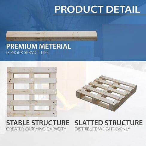 تريتون، منصة خشبية شديدة التحمل للدخول في اتجاهين - 38 × 36 × 5 بوصة، لوحة شحن من الخشب الصلب من الدرجة الصناعية، متينة، قابلة لإعادة الاستخدام، قابلة للتكديس، سهلة التعامل، للاستخدام التجاري كمنصة نقالة أرضية، عبوتان in Kuwait