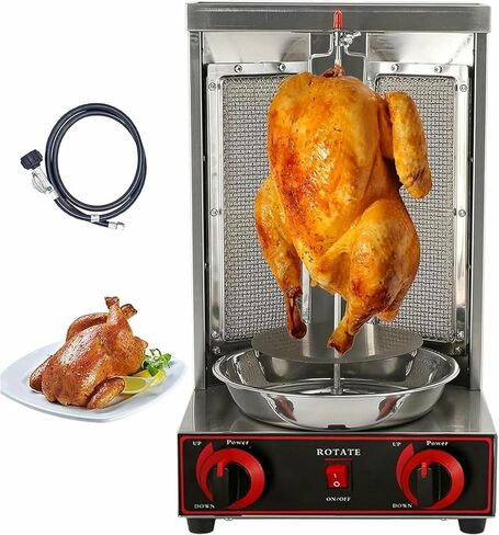 Shawarma Doner Kebab Machine Propane Kebab Grill Vertical Broiler Gyro Meat Rotisserie with 2 Burners for Commercial Home Kitchen,barbecuestove in Saudi Arabia