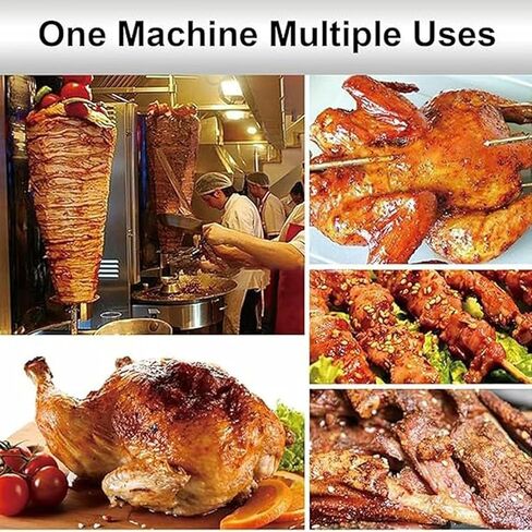 Commercial Vertical BBQ Machine, Rotating Automatic Propane Broiler, Rotisserie Oven Doner Kebab Grill Machine, for Restaurant Home Kitchen Use in Saudi Arabia