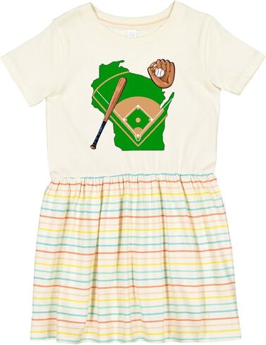 لعبة البيسبول إنكتاستيك ويسكونسن مع فستان للأطفال الصغار بمضرب وقفاز in Kuwait