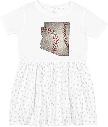 inktastic Arizona Baseball Vintage Illustration Toddler Dress in Saudi Arabia