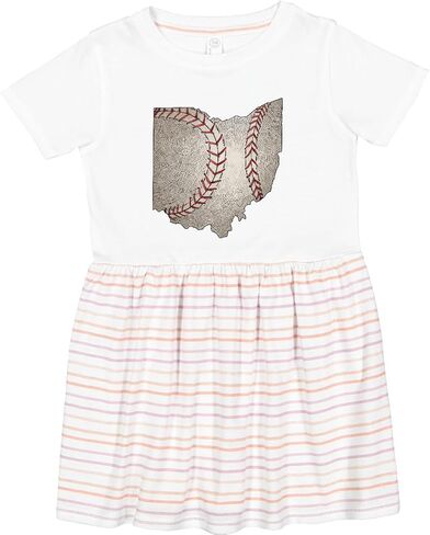 إنكتاستيك أوهايو البيسبول خمر التوضيح فستان طفل صغير in Kuwait