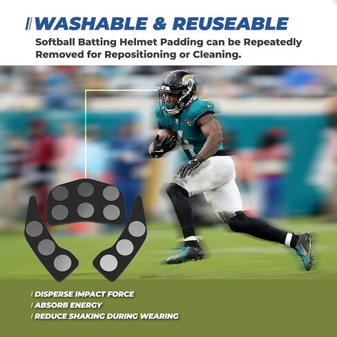 Batting Helmet Padding Kit Use for Rawlings Softball & Baseball Helmet CFXFK, Coolflo, Velo, CFX, S70/S80 Series, Helmet Padding Kit Includes 1 PCS Front Padding & 2 PCS Side Padding in Kuwait