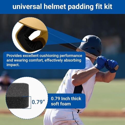 طقم حشوة الخوذة لخوذات إيستون للضرب والالتقاط، وسادات خوذة إسفنجية ناعمة بسمك 0.79 بوصة للاعبي البيسبول والكرة اللينة للتدريب الشتوي للشباب، بطانة وسادة خوذة كرة القدم العالمية in Kuwait