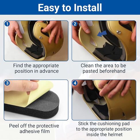 طقم حشوة الخوذة لخوذات إيستون للضرب والالتقاط، وسادات خوذة إسفنجية ناعمة بسمك 0.79 بوصة للاعبي البيسبول والكرة اللينة للتدريب الشتوي للشباب، بطانة وسادة خوذة كرة القدم العالمية in Kuwait