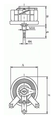 VR-200W-100R-1 مقياس الجهد السلكي عالي الطاقة مقاوم متغير ريوستات 200 وات 100 أوم in Kuwait