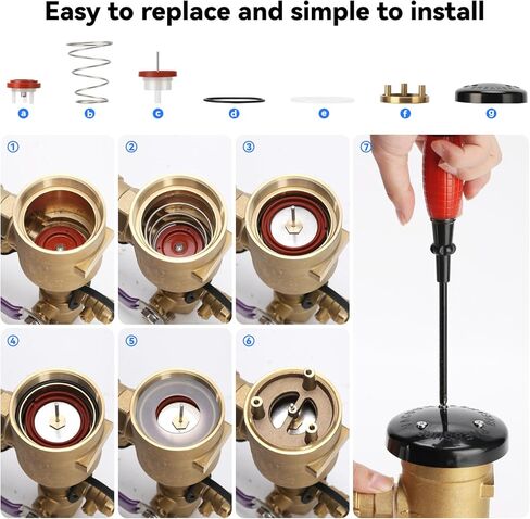 Solimeta 720A Pressure Vacuum Breaker Repair Kit and Bonnet Repair Kit, Universal Repair Kit for 1/2", 3/4", 1"- Pressure Vacuum Breaker Assembly in Kuwait
