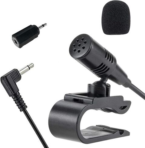 3.5mm Microphone HD Voice Assembly Car Radio Replacement Mic for Pioneer Kenwood Boss JVC Sony Jensen Alpine for Vehicle Head Unit Stereo DVD CD GPS,9.86ft Cable Mic with 3.5mm to 2.5mm Adapter in Saudi Arabia