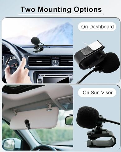 3.5mm Microphone HD Voice Assembly Car Radio Replacement Mic for Pioneer Kenwood Boss JVC Sony Jensen Alpine for Vehicle Head Unit Stereo DVD CD GPS,9.86ft Cable Mic with 3.5mm to 2.5mm Adapter in Saudi Arabia