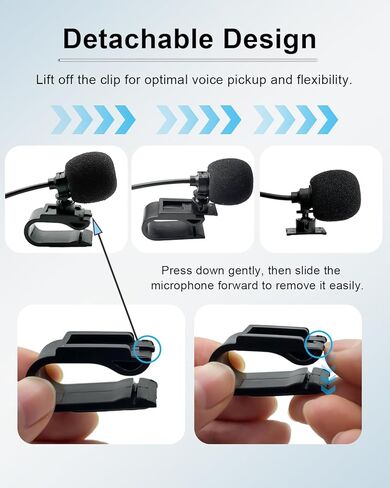 3.5mm Microphone HD Voice Assembly Car Radio Replacement Mic for Pioneer Kenwood Boss JVC Sony Jensen Alpine for Vehicle Head Unit Stereo DVD CD GPS,9.86ft Cable Mic with 3.5mm to 2.5mm Adapter in Saudi Arabia