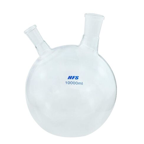 HFS(R) 10L Round Bottom Flask 2 Neck 34/45, 24/40 Borosilicate Glass 3.3 in Saudi Arabia