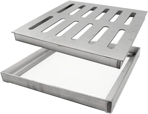 Outdoor Channel Stainless Steel Drainage Grate with Base, 10x10 20x20 30x30 40x40 50x50 60x60 cm, Outdoor Drainage Filter(60cmx60cm(23 5/8" x23 5/8")) in Kuwait