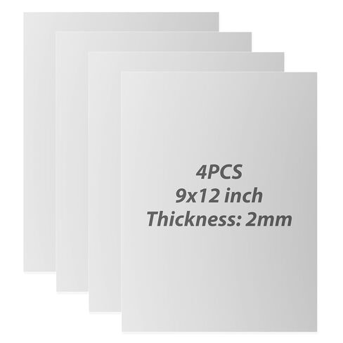 4PCS Stainless Steel Sheet 9x12 inch Stainless Steel Plate 304 2mm Thin Metal Sheets with Protective Film Rectangle Cold Rolled Steel Plate for Kitchen DIY Crafting in Saudi Arabia