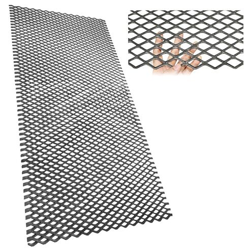 عبوتان من صفائح معدنية موسعة مسطحة مقاس 24 بوصة × 48 بوصة، شبكة فولاذية خام مقاس 11 بوصة، فتحة ماسية مقاس 1.25 بوصة × 0.6 بوصة، حواف ناعمة مزخرفة، فولاذ عالي التحمل لشبكات مدخن الشواء والمقطورات والمشروعات التي تصنعها بنفسك in Kuwait