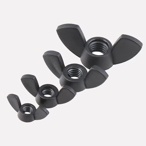 Wing nut, Hand Twist nut, ABS Nuts Wing Hand Tight Cap for Bolts(Black,M8) in Kuwait