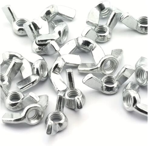 Wing nut, Hand Twist nut, Wing Nuts Zinc Plated Hand Tighten Nut Parts(20pcs-M6) in Saudi Arabia