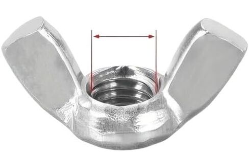 Wing nut, Hand Twist nut, Wing Nuts Zinc Plated Hand Tighten Nut Parts(20pcs-M6) in Saudi Arabia