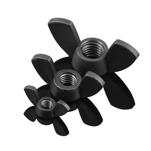 Wing nut, Hand Twist nut, Wing Nuts Nut to Fit Bolts Screws Black(5pcs-m12) in Kuwait