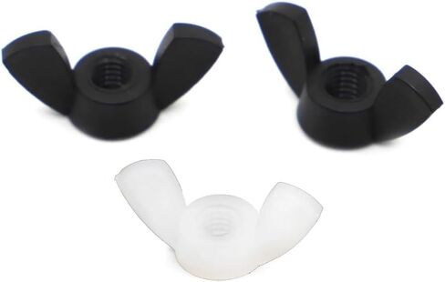 Wing nut, Hand Twist nut, White Black ABS Nylon Wing Nuts Wingnut Nut Ingot(White,M5 5pcs) in Kuwait