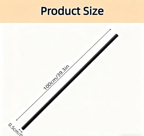 قضبان معرض للأرفف 3 قطع بقطر 1/5 بوصة وطول 39.3 بوصة أجهزة قضبان حديدية لخزانة العرض الزجاجية واستبدال عمود دوران الرف in Kuwait