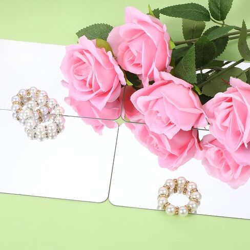 10 Pieces Plastic Shatterproof Mirror, 4 x 6 Inch Acrylic Mirror, Unbreakable Mirrors Non-Glass Safety Reflective, Double-Sided Mini Square Mirrors for Home Classroom DIY Crafts in Saudi Arabia