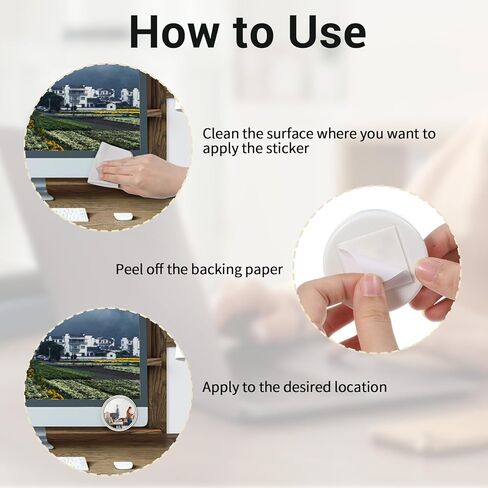 2 PCS Desk Mirror Office Cubicle, Adjustable Cubicle Mirror to See Behind You, Removable Computer Monitor Rearview Mirrors, 2.2 Inch in Saudi Arabia