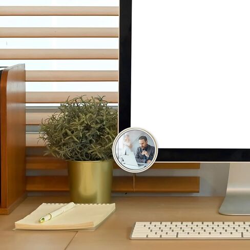 2 PCS Desk Mirror Office Cubicle, Adjustable Cubicle Mirror to See Behind You, Removable Computer Monitor Rearview Mirrors, 2.2 Inch in Saudi Arabia