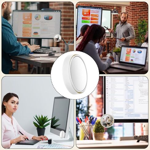 2 PCS Desk Mirror Office Cubicle, Adjustable Cubicle Mirror to See Behind You, Removable Computer Monitor Rearview Mirrors, 2.2 Inch in Saudi Arabia