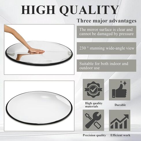 32" Convex Traffic Mirror - Outdoor & Indoor Safety Mirror for Blind Spots, Driveway Security, Garages, Warehouses & High-Traffic Areas, Acrylic Solution in Kuwait