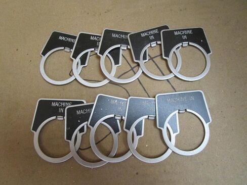 LOT OF 10 NO NAME MACHINE IN LEGEND PLATE ALUMINIUM W/OFF SET in Saudi Arabia