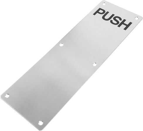 VALICLUD Stainless Steel 304 Fire Door Push Plate with Push Sign Indoor Commercial Door 100x300x1.5mm in Saudi Arabia
