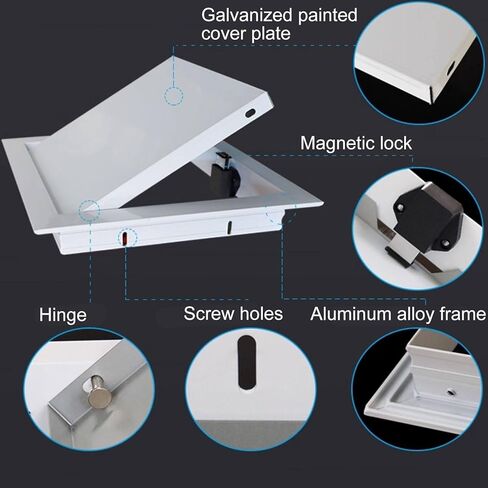 20x20in Magnetic White Access Panel - Easy Push Click Installation for Attics, Crawl Spaces & Plumbing - Durable Metal Wall Hole Door Cover in Kuwait