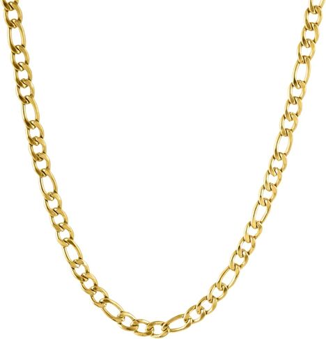 14K Solid Yellow Gold Figaro Chain Necklace for Men & Women Diamond Cut with Lobster Claw Clasp Italian 14K Real Gold Jewelry Gifts in Saudi Arabia