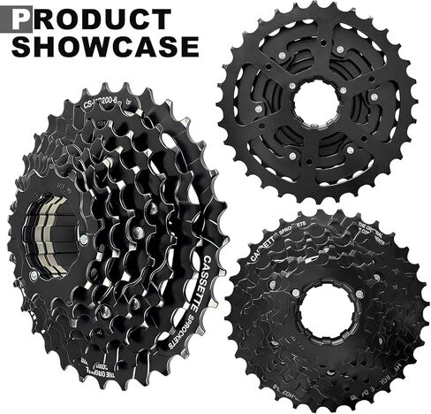 Bike Cassette 8 Speed Cassette Sprockets CS-HG200 12-32T Bike Sprocket for Mountain Bike Folding Bike Commuter Bike Speed Black in Kuwait