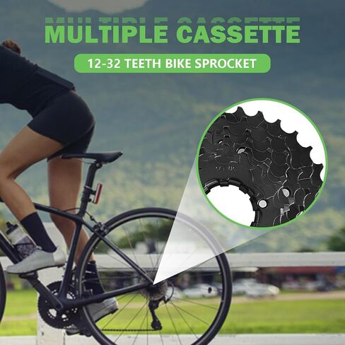 Bike Cassette 8 Speed Cassette Sprockets CS-HG200 12-32T Bike Sprocket for Mountain Bike Folding Bike Commuter Bike Speed Black in Kuwait