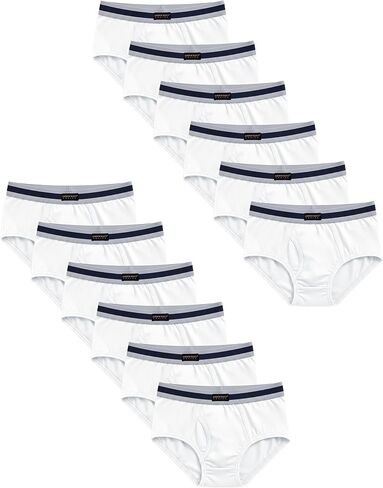 Andrew Scott Boys 12 Pack & 18 Pack Cotton Underwear Briefs for Toddlers and Big Boys in Assorted Colors Prints in Kuwait